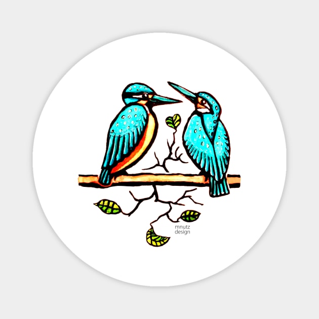 Kingfisher couple in color Magnet by mnutz
